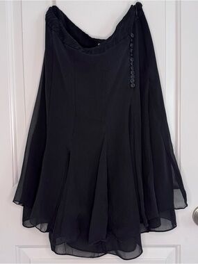 British Designed Karen Milan Skirt Knee Length black US Size 6 Romantic Flare